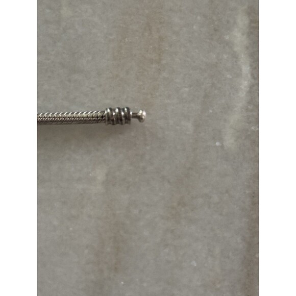 Pandora Moments Heart Snake Chain Bracelet Sterling silver 14k rose gold 18cm - Picture 5 of 6